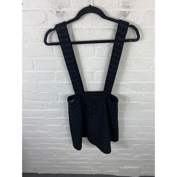 Jupe Vendue Women's Removable Shoulder Straps Mini Skirt Black Size Medium - Picture 3 of 4